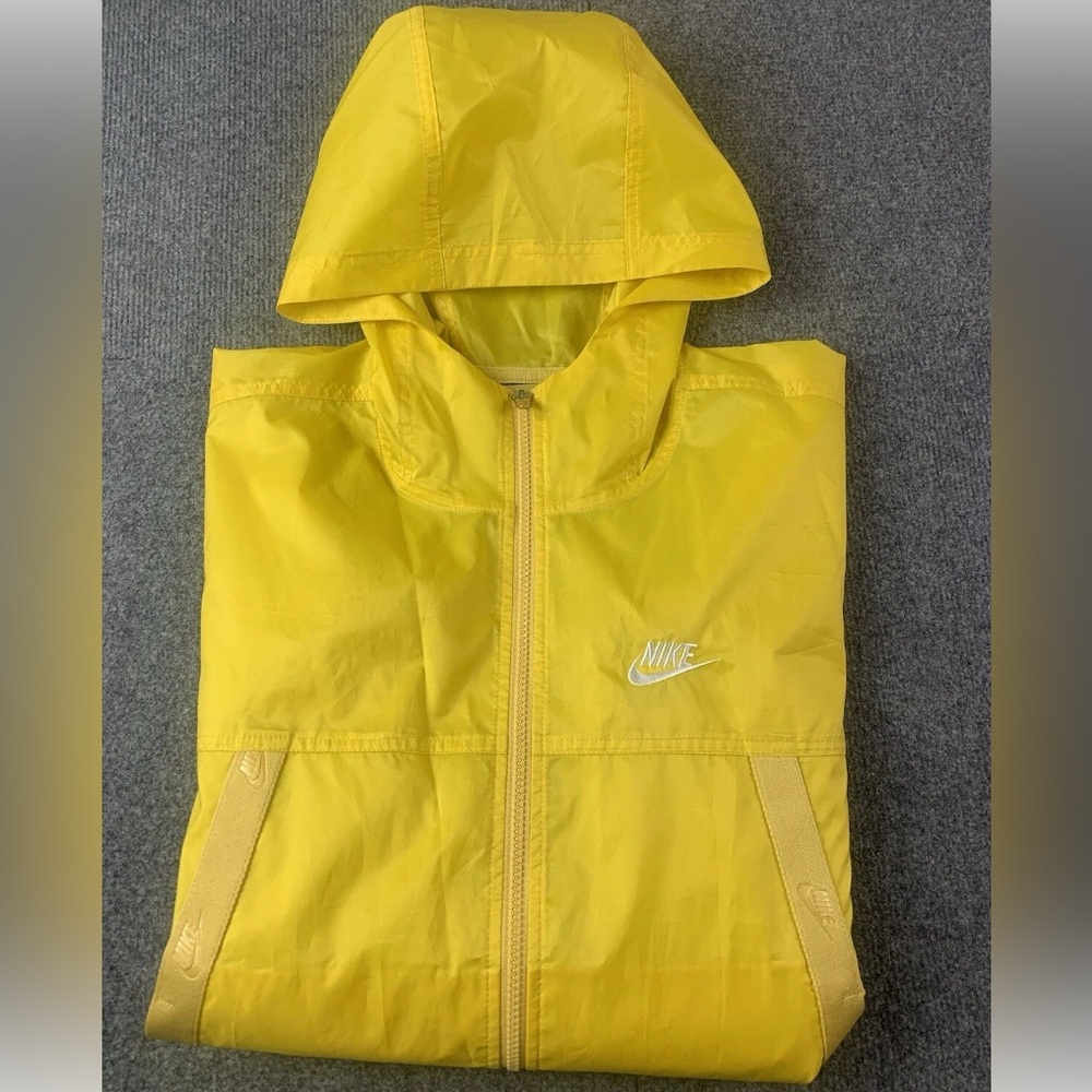 Nike Mens Full Zip Windrunner Windbreaker Hoodie Jacket Size M Yellow